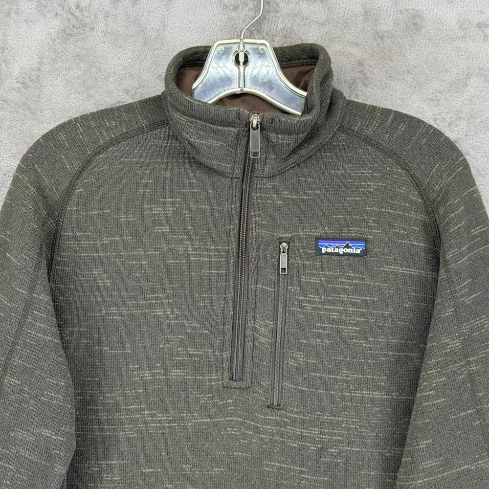 Patagonia Better Sweater Mens Small 1/4 Zip Fleece Pullover Green‎ 25522 FA15